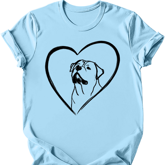 Rottweiler - Heart Dog T-Shirt - Light Blue