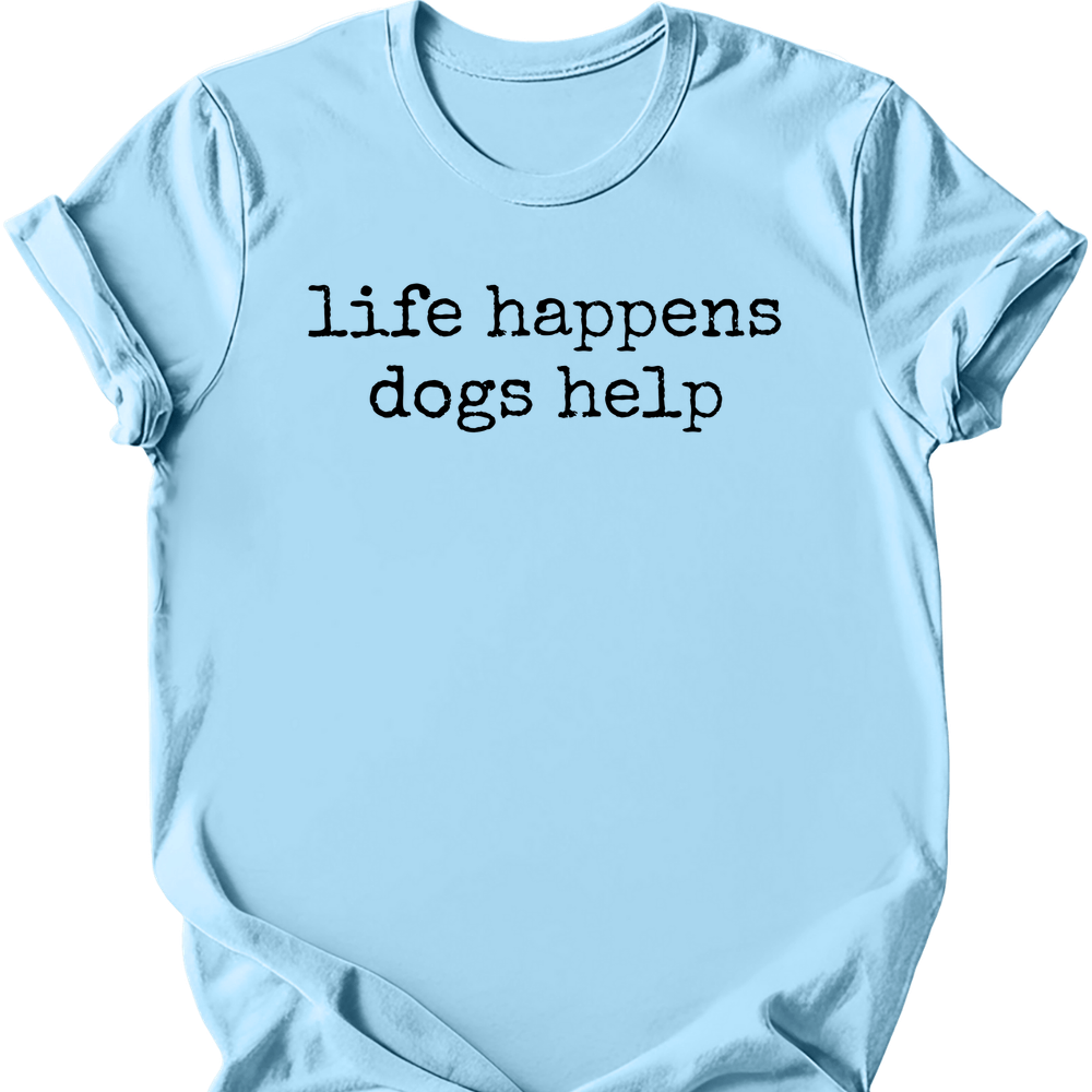 Dogs Help T-Shirt - Light Blue