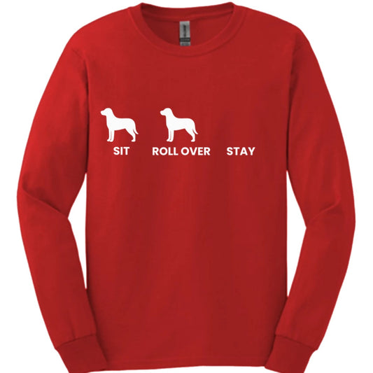 Sit Roll Over Stay Long Sleeve - Red