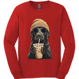 Black Labrador - Hipster Dog Long Sleeve