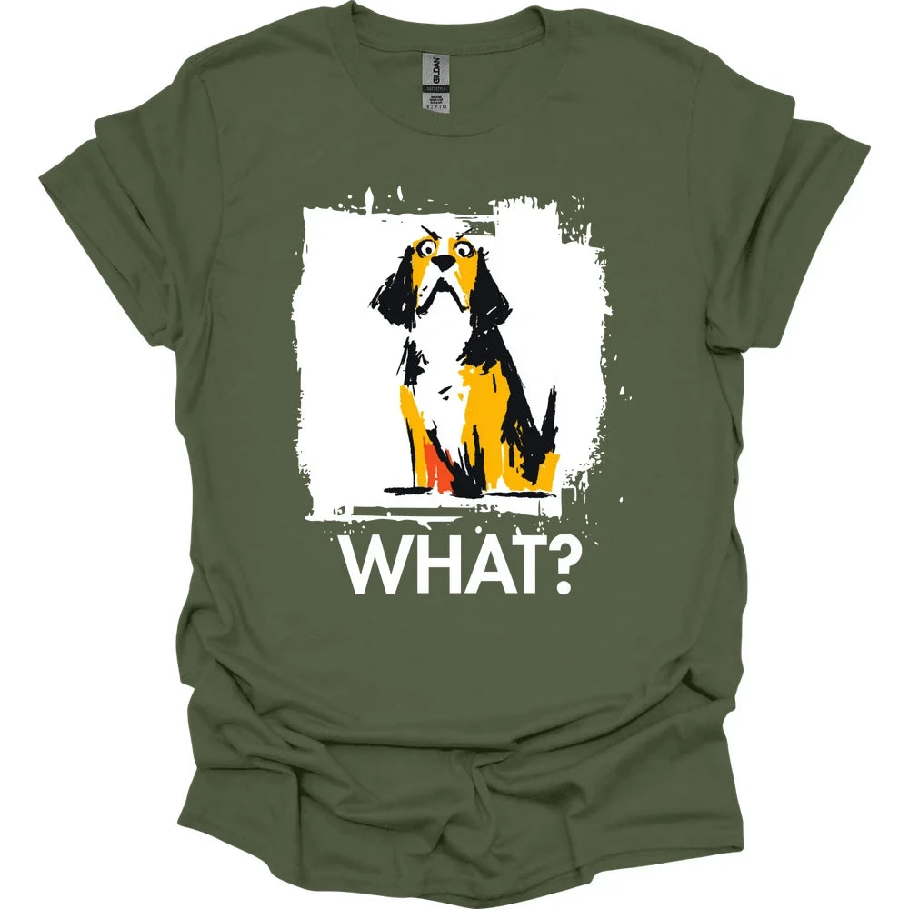 Beagle - What Dog T-Shirt - Military Green