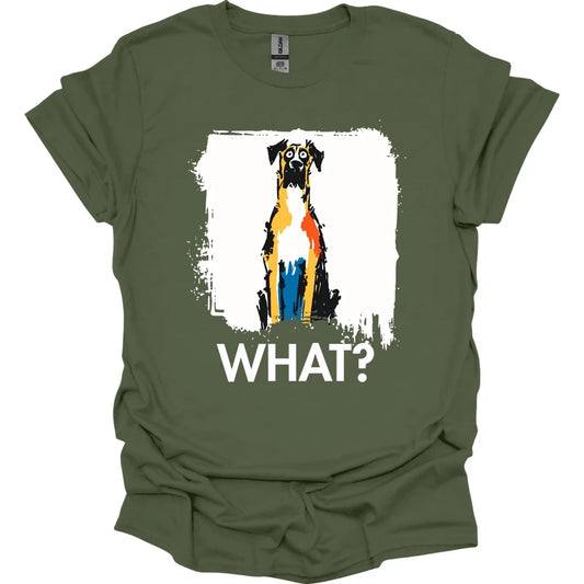 Great Dane - What Dog T-Shirt - Military Green