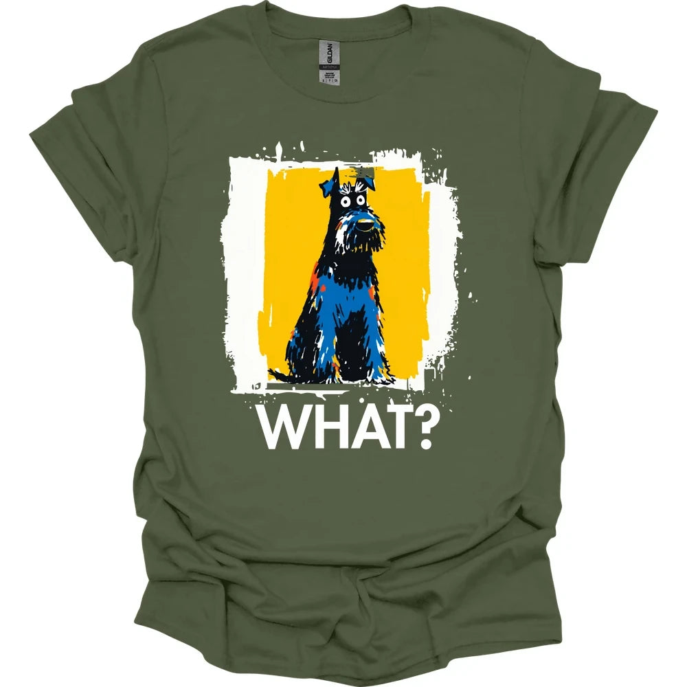Kerry Blue Terrier - What Dog T-Shirt - Military Green