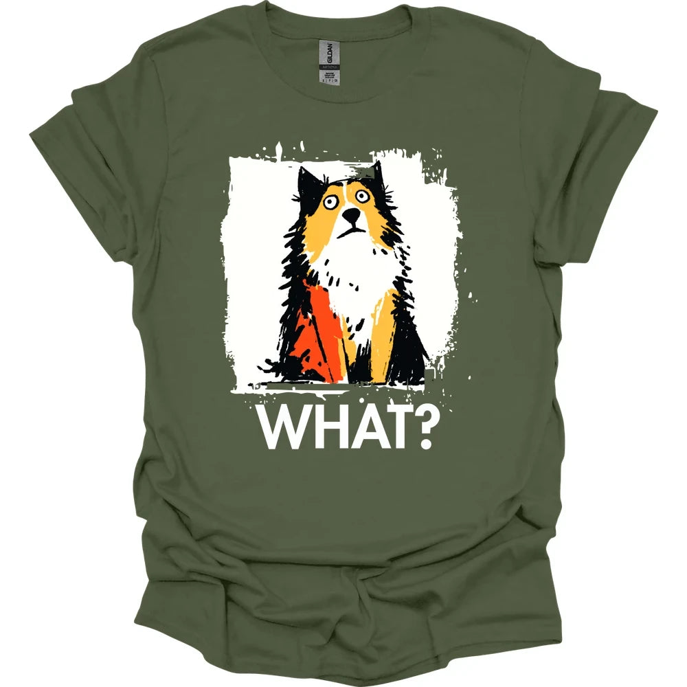 Shetland Sheepdog - What Dog T-Shirt - Military Green