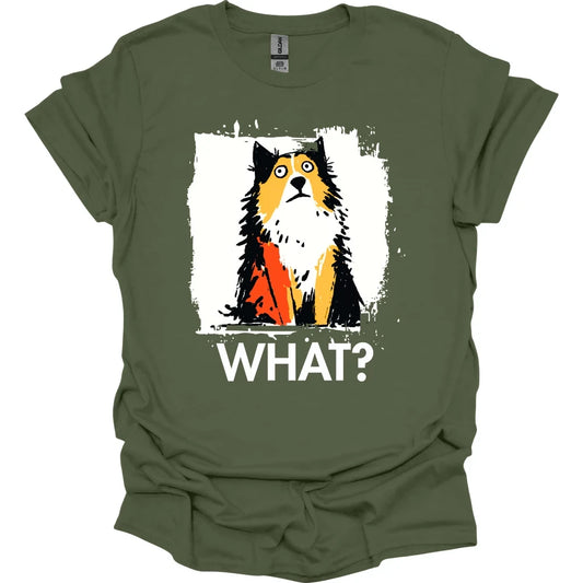 Shetland Sheepdog - What Dog T-Shirt - Military Green