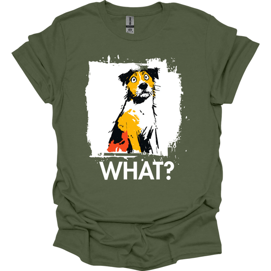 Jack Russell - What Dog T-Shirt - Military Green