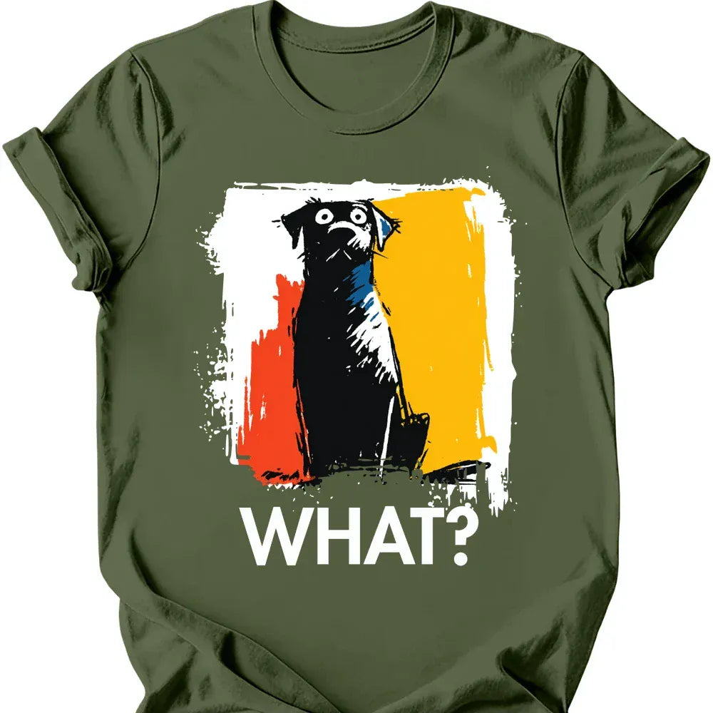 Black Labrador - What Dog T-Shirt - Military Green