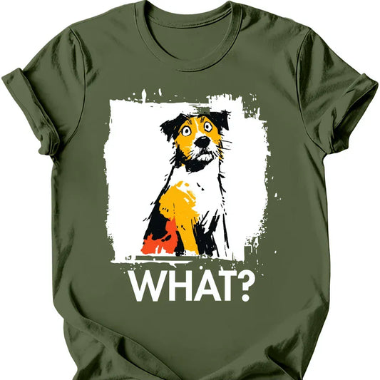 Jack Russell - What Dog T-Shirt - Military Green