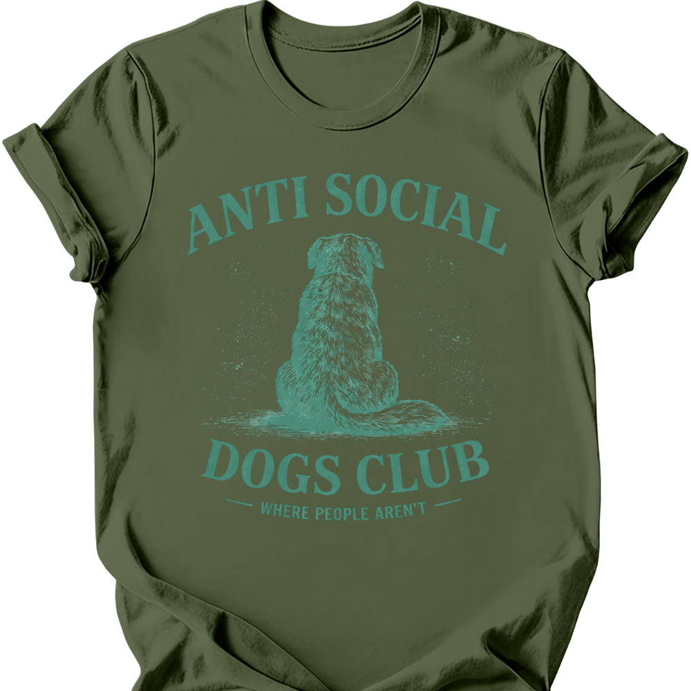 Anti Social T-Shirt - Military Green