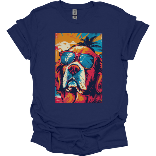 Newfoundland - Summer Dog T-Shirt - Navy