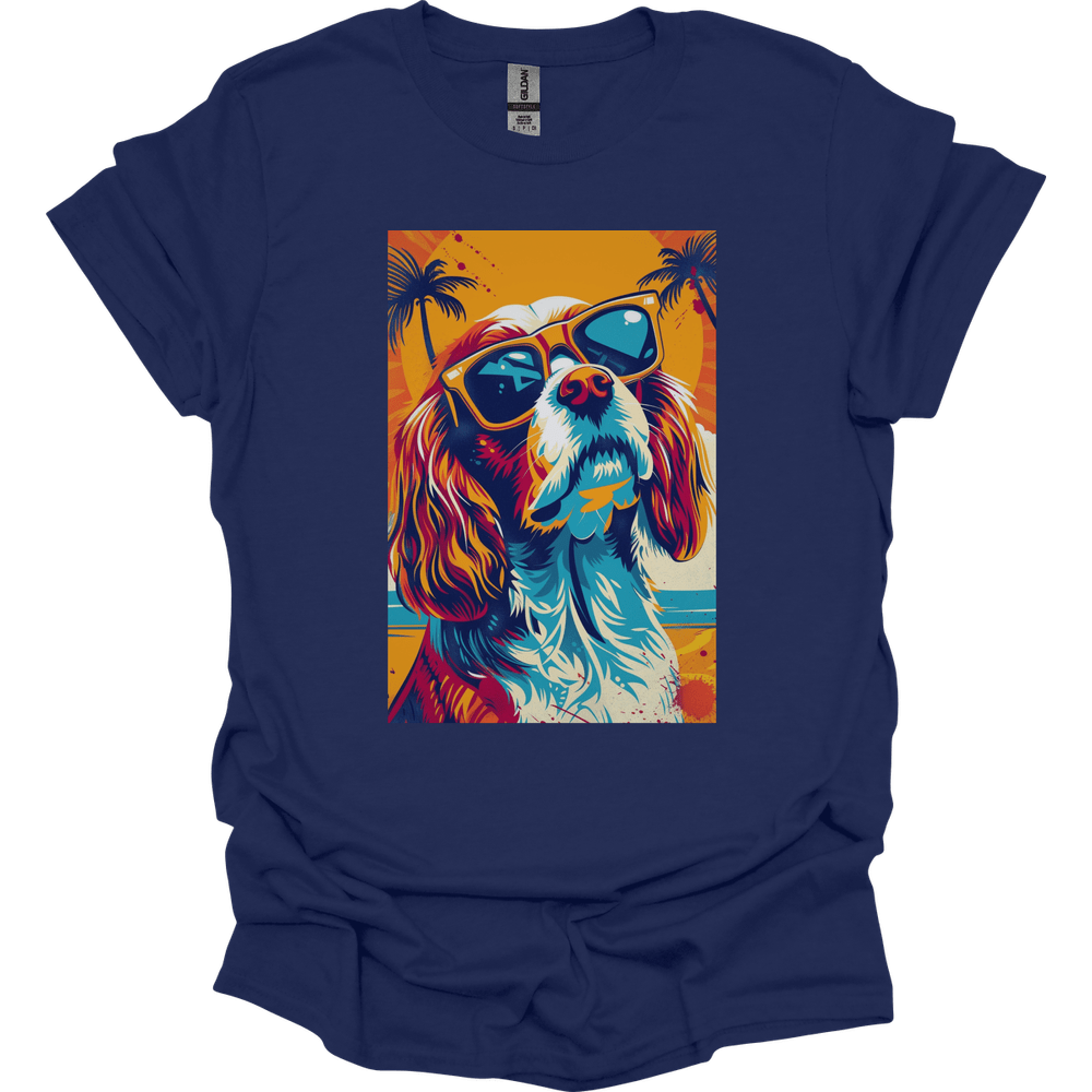 English Springer Spaniel - Summer Dog T-Shirt - Navy