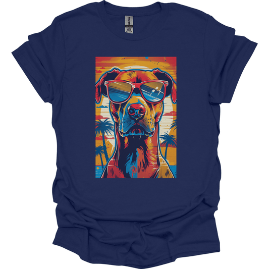 Doberman - Summer Dog T-Shirt - Navy