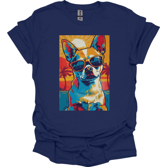 Chihuahua - Summer Dog T-Shirt - Navy