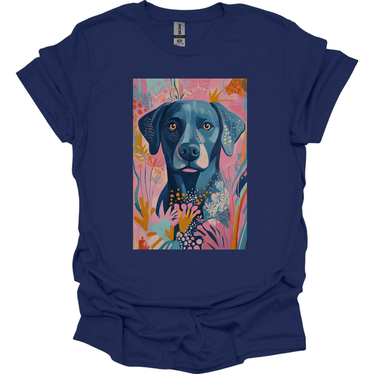 Labrador - Boho Dog T-Shirt - Navy
