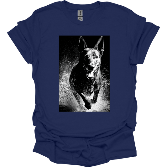 Dutch Shepherd - Puddle Dog T-Shirt - Navy
