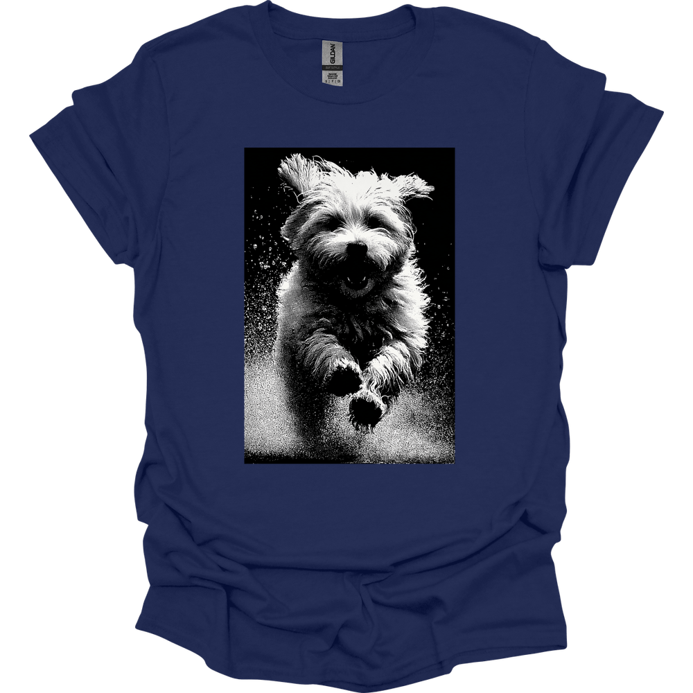 Havanese - Puddle Dog T-Shirt - Navy