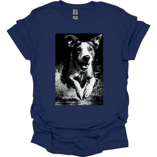Brittany - Puddle Dog T-Shirt - Navy