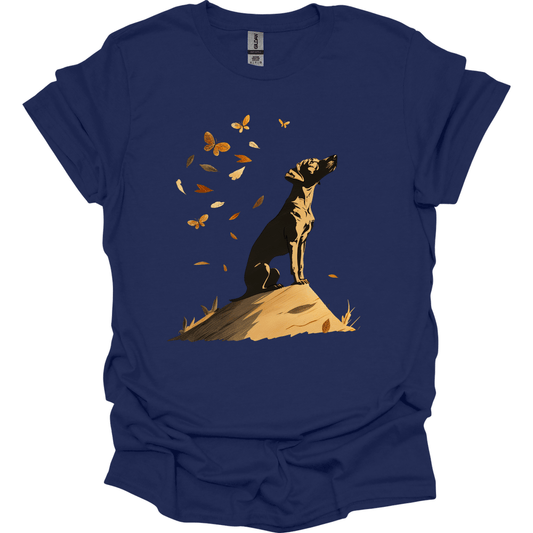 German Shorthaired Pointer - Fall Dog T-Shirt - Navy