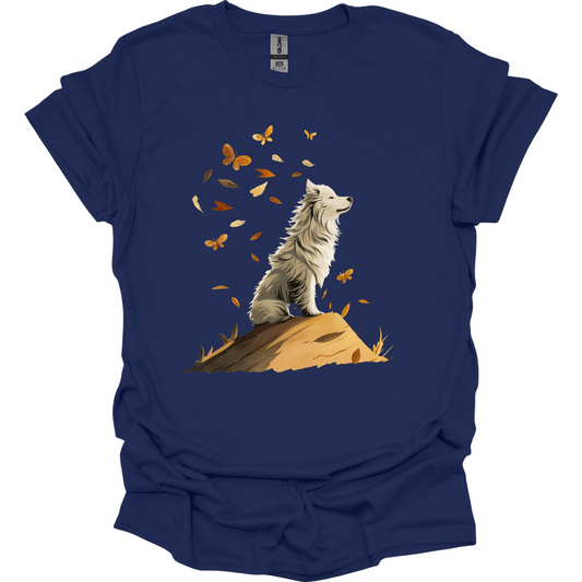 Samoyed - Fall Dog T-Shirt - Navy