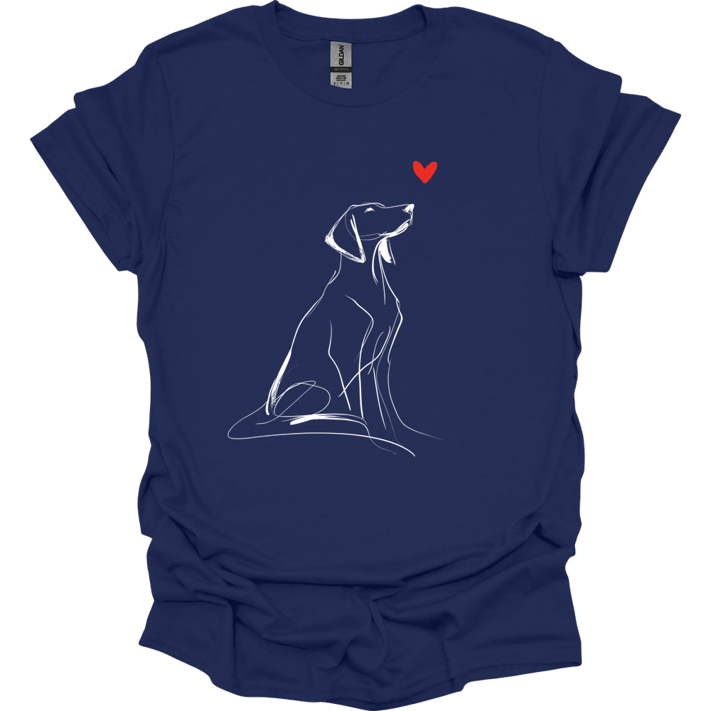 Vizsla - Sketch Dog T-Shirt - Navy