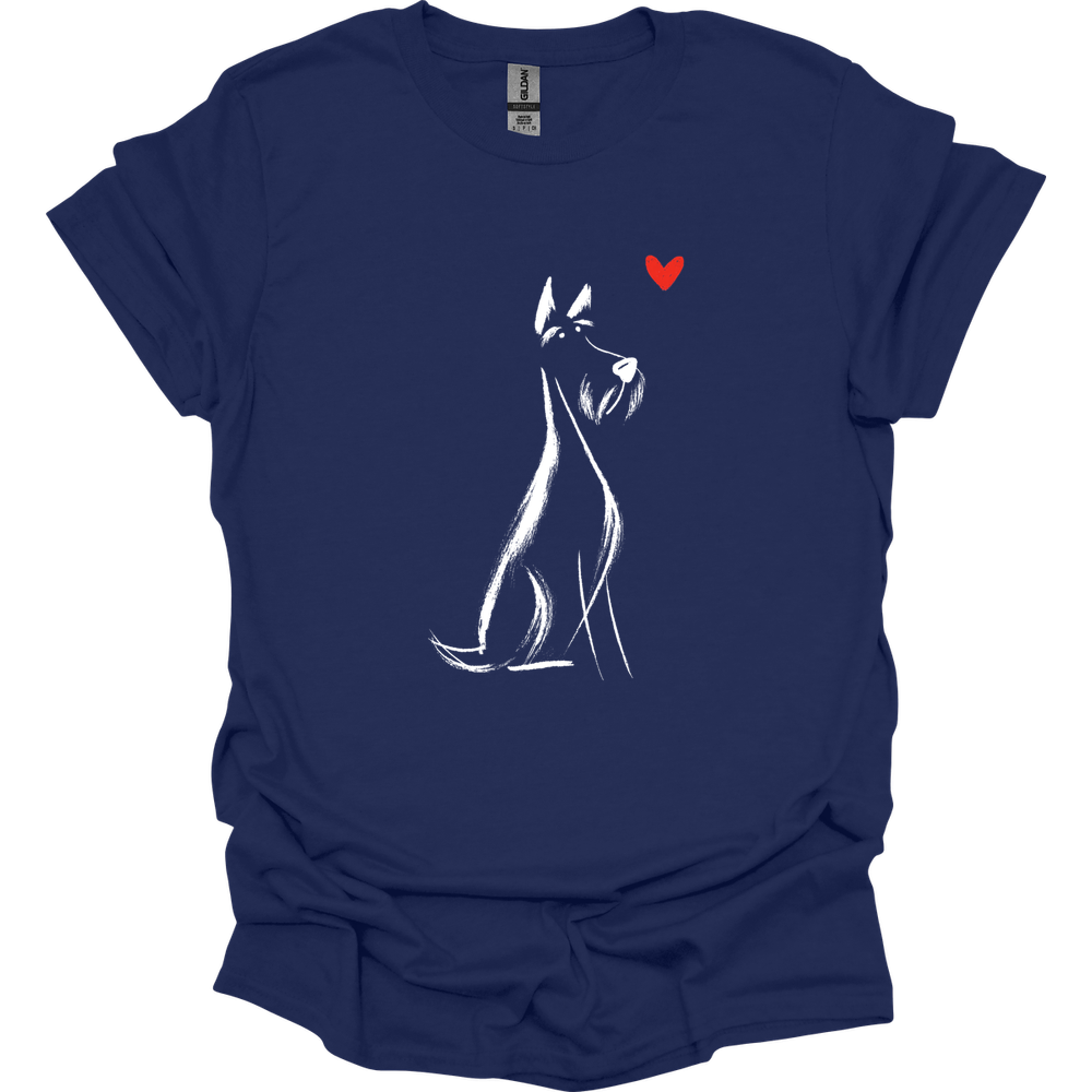 Kerry Blue Terrier - Sketch Dog T-Shirt - Navy