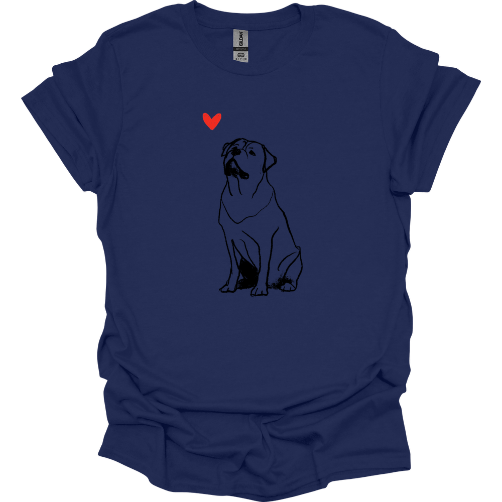 Rottweiler - Sketch Dog T-Shirt - Navy