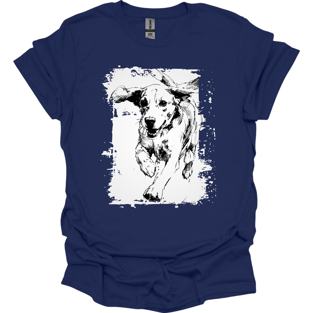 Beagle - Running Dog T-Shirt - Navy