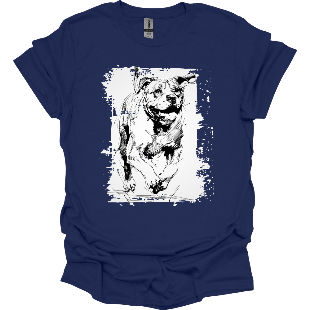 Mastiff - Running Dog T-Shirt - Navy
