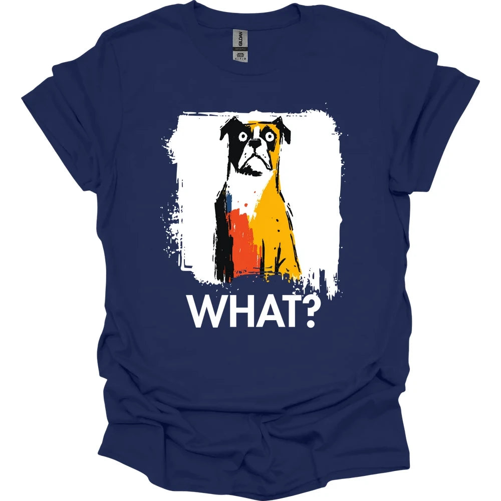 Boxer - What Dog T-Shirt - Navy