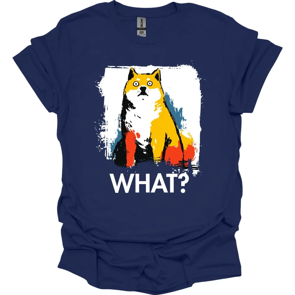 Shiba Inu - What Dog T-Shirt - Navy