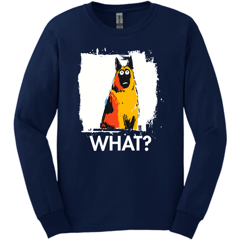 Belgian Malinois - What Dog Long Sleeve Tee - Navy