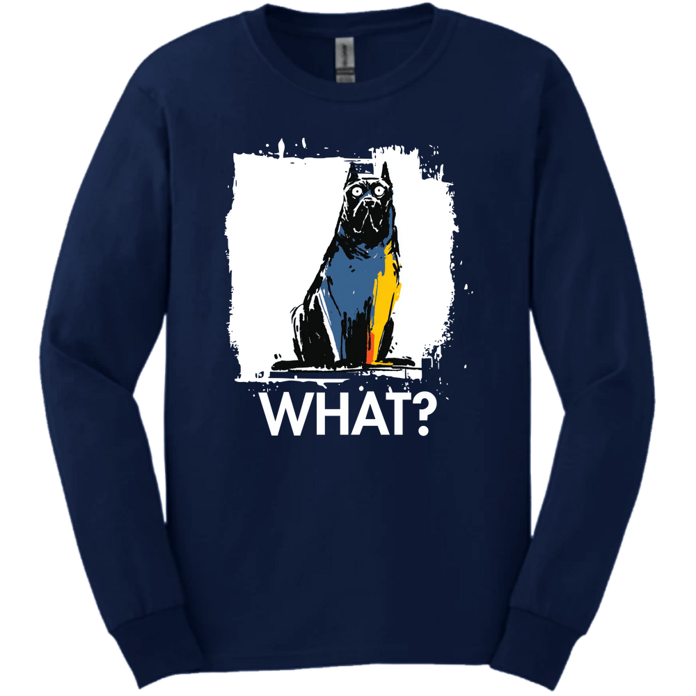 Cane Corso - What Dog Long Sleeve Tee - Navy