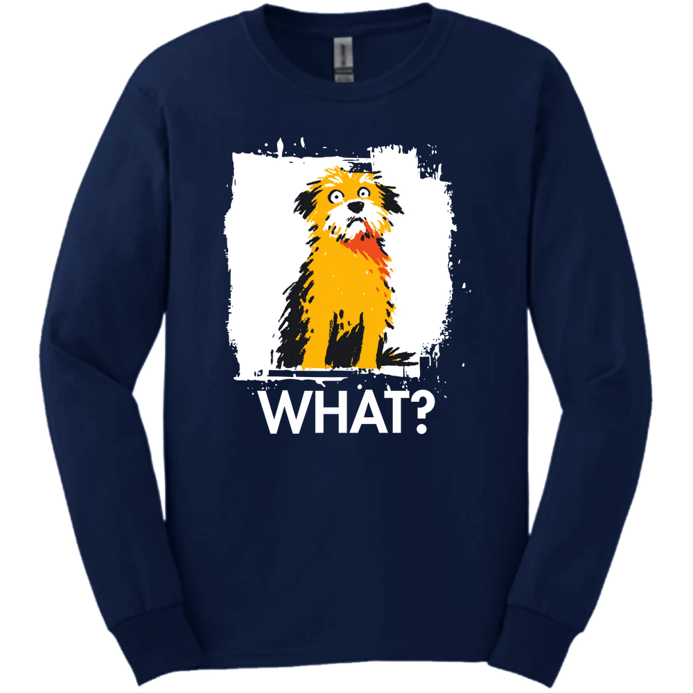 Cavapoo - What Dog Long Sleeve Tee - Navy