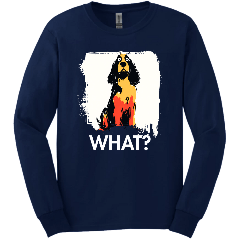 Cocker Spaniel - What Dog Long Sleeve Tee - Navy