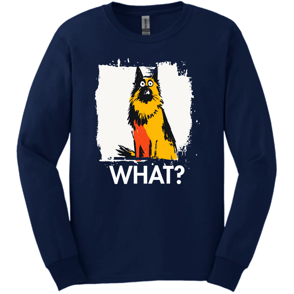 Dutch Shepherd - What Dog Long Sleeve Tee - Navy