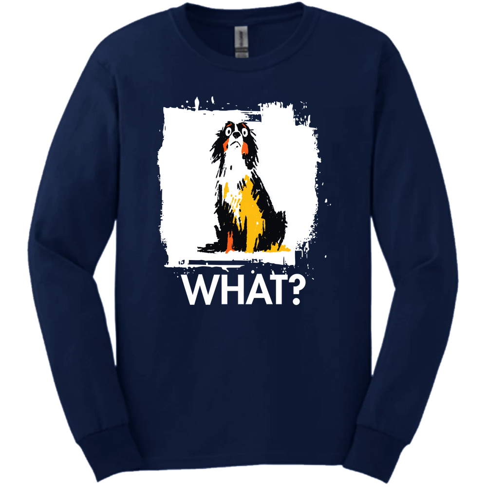 English Springer Spaniel - What Dog Long Sleeve Tee - Navy