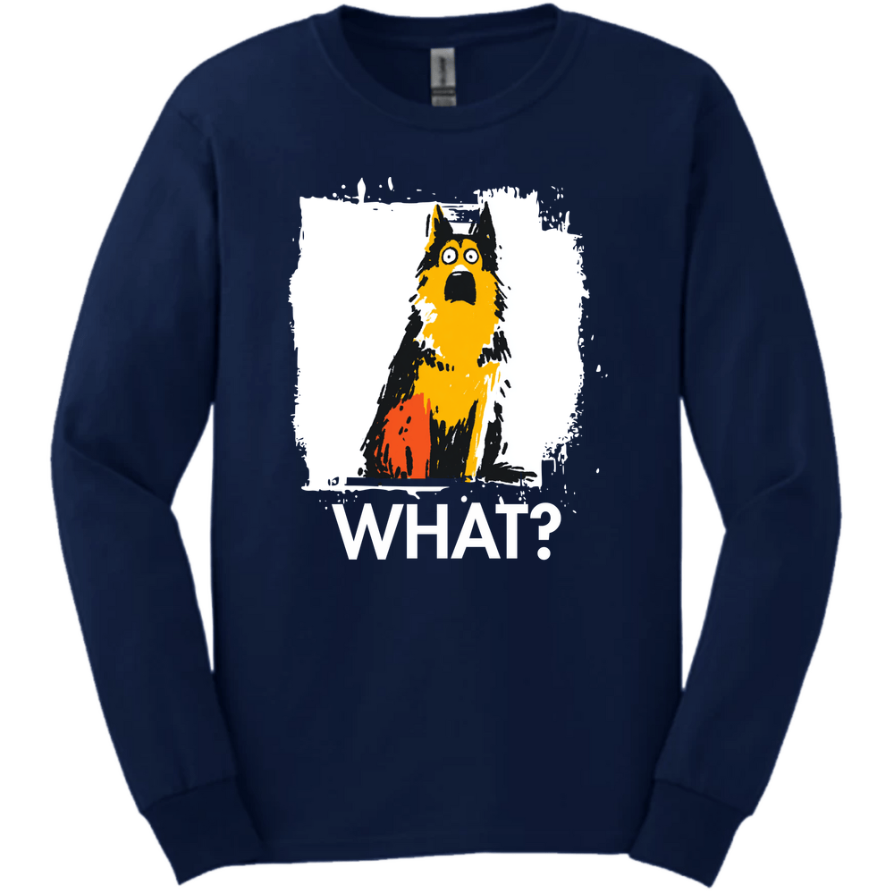 German Shepherd - What Dog Long Sleeve Tee - Navy