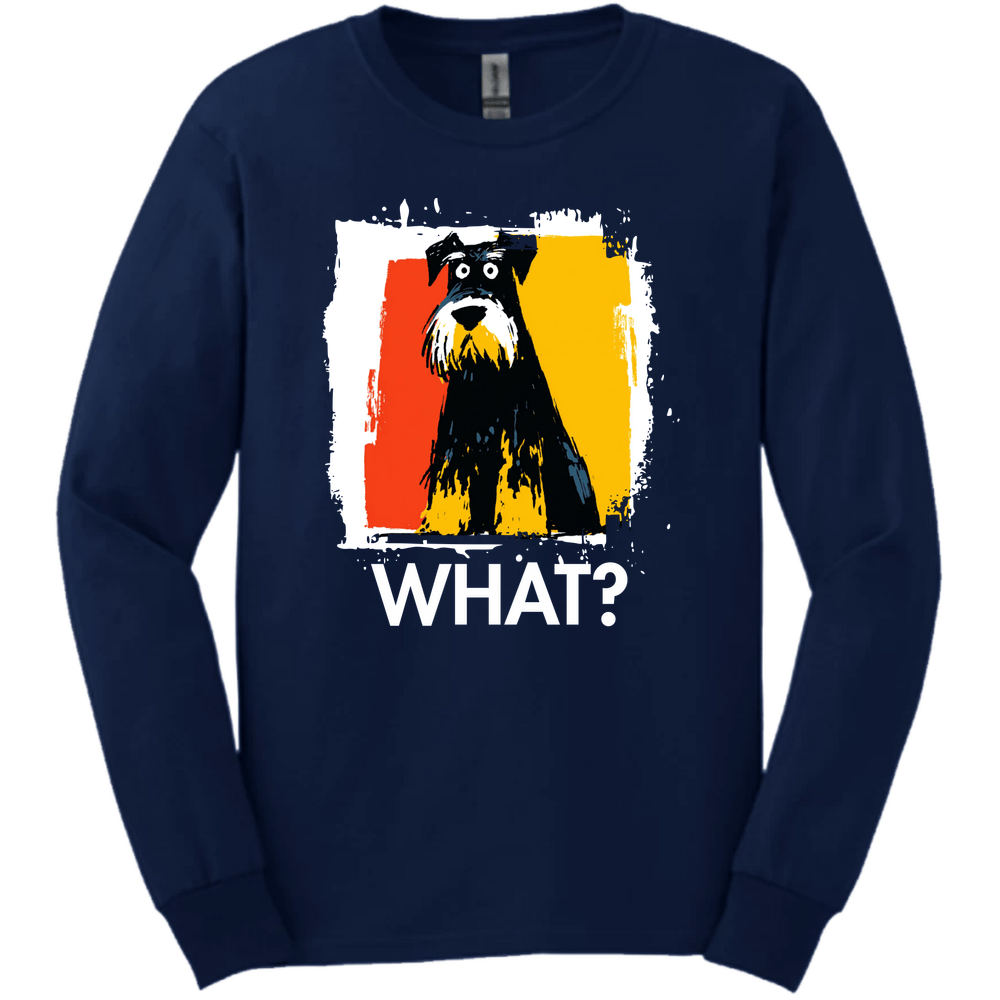 Giant Schnauzer - What Dog Long Sleeve Tee - Navy