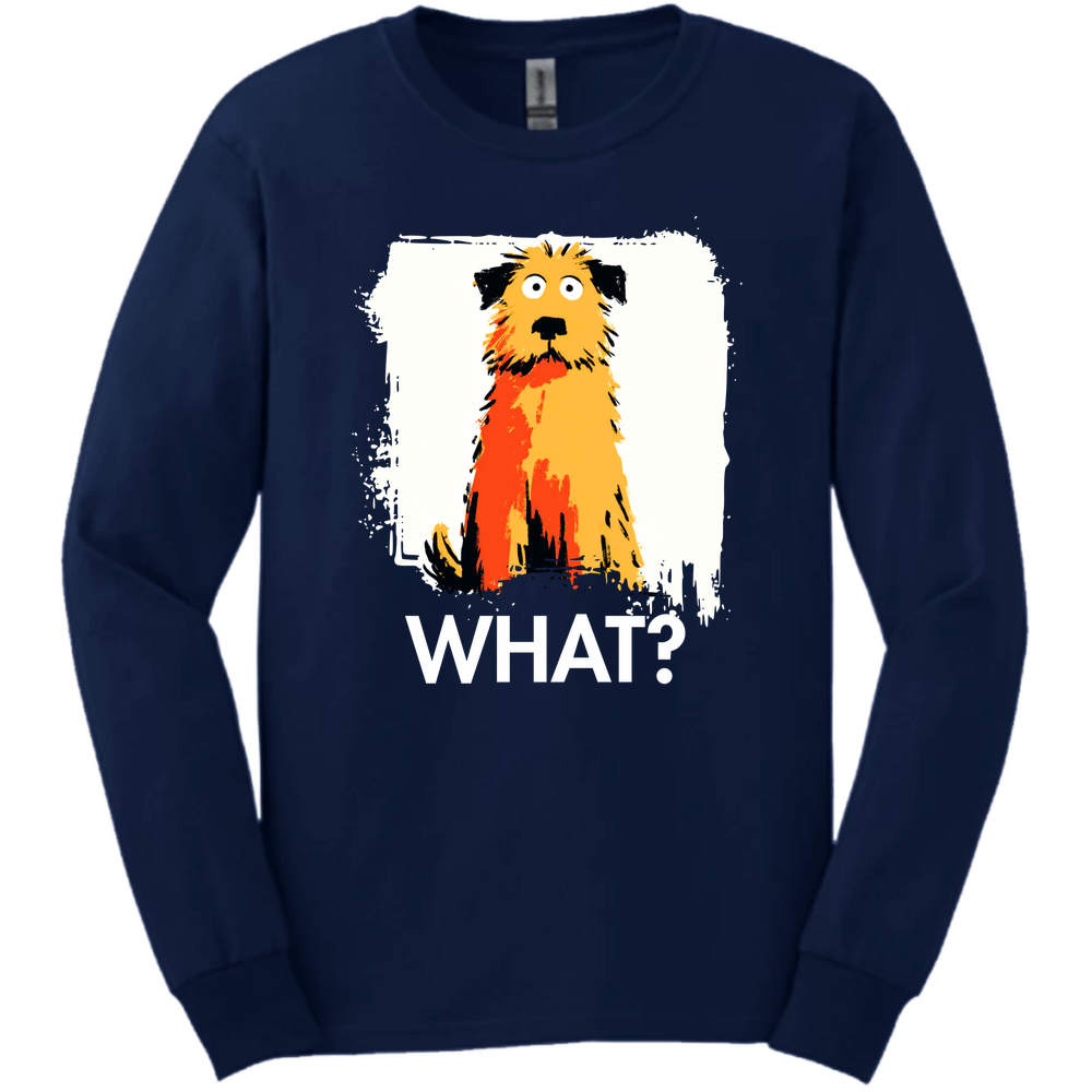 Golden Doodle - What Dog Long Sleeve Tee - Navy
