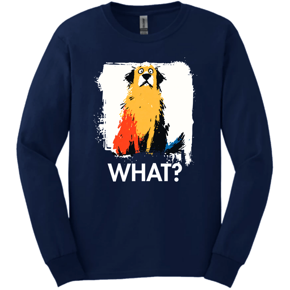 Golden Retriever - What Dog Long Sleeve Tee - Navy