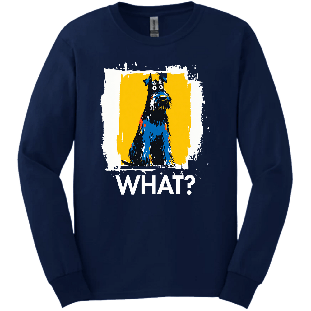 Kerry Blue Terrier - What Dog Long Sleeve Tee - Navy