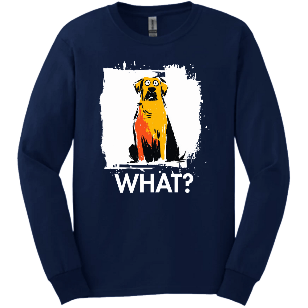 Labrador - What Dog Long Sleeve Tee - Navy
