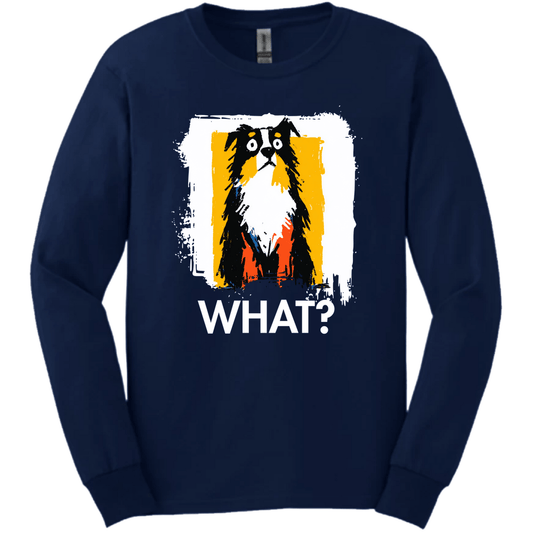 Miniature American Shepherd - What Dog Long Sleeve Tee - Navy