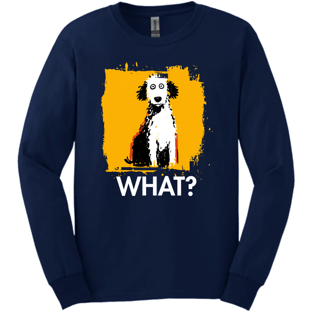 Poodle - What Dog Long Sleeve Tee - Navy