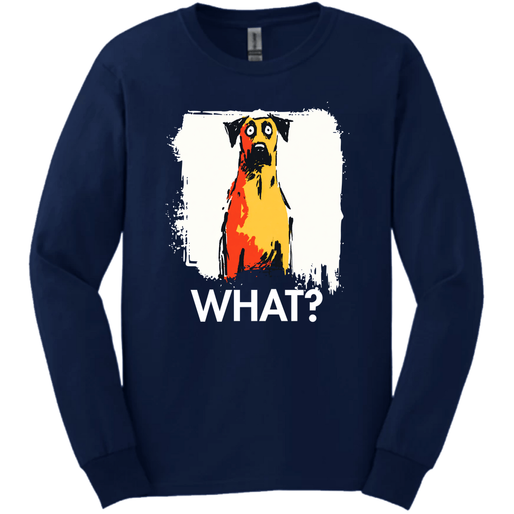 Rhodesian Ridgeback - What Dog Long Sleeve Tee - Navy