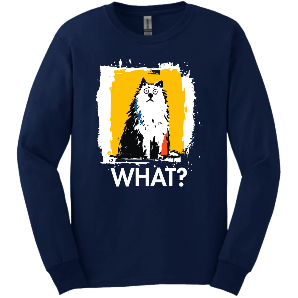 Samoyed - What Dog Long Sleeve Tee - Navy