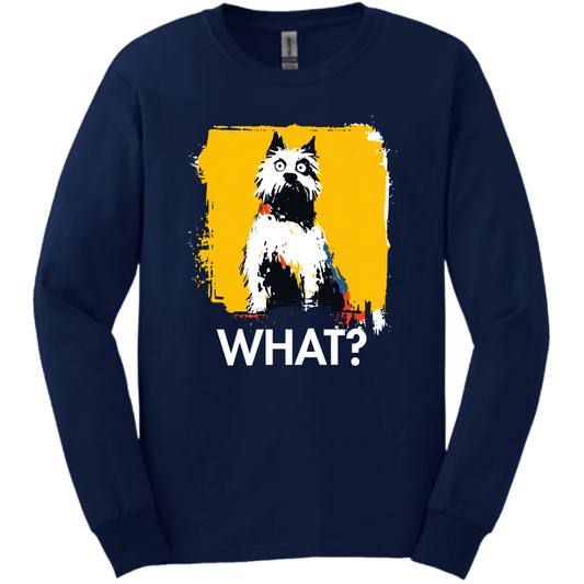 West Highland White Terrier - What Dog Long Sleeve Tee - Navy