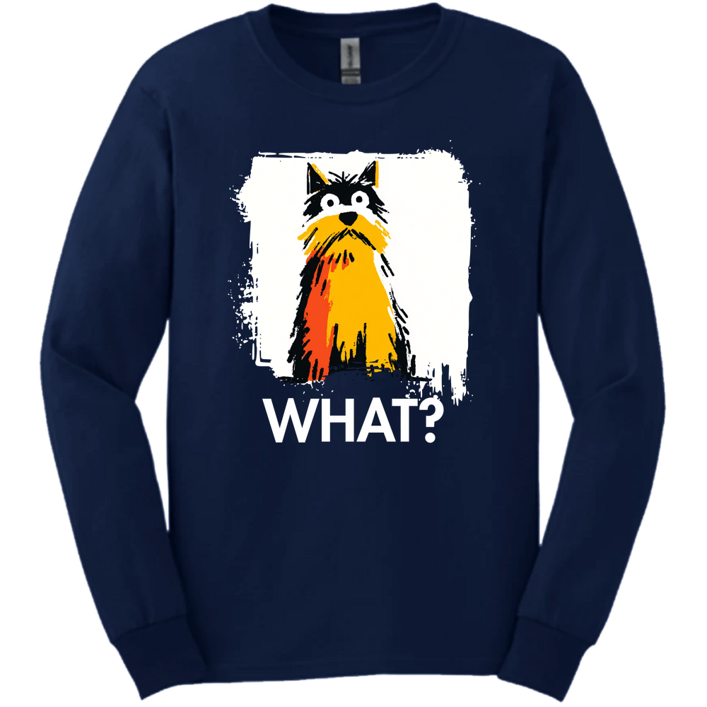 Yorkshire Terrier - What Dog Long Sleeve Tee - Navy