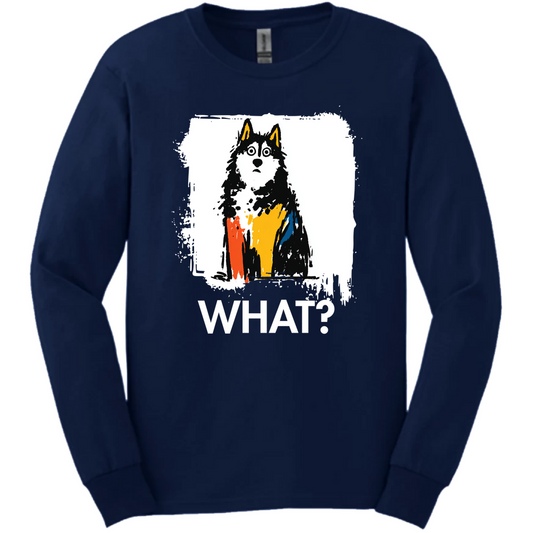 Alaskan Malamute - What Dog Long Sleeve Tee - Navy