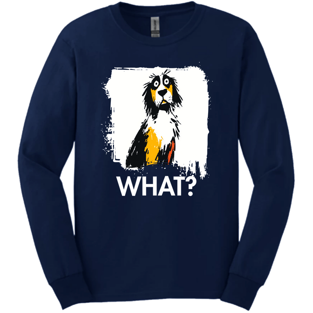 English Setter - What Dog Long Sleeve Tee - Navy